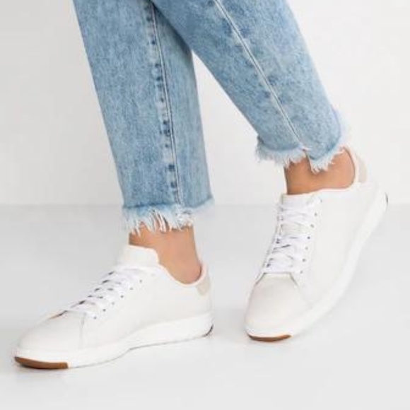 Cole Haan GrandPro Tennis White Leather Sneakers - Picture 7 of 12